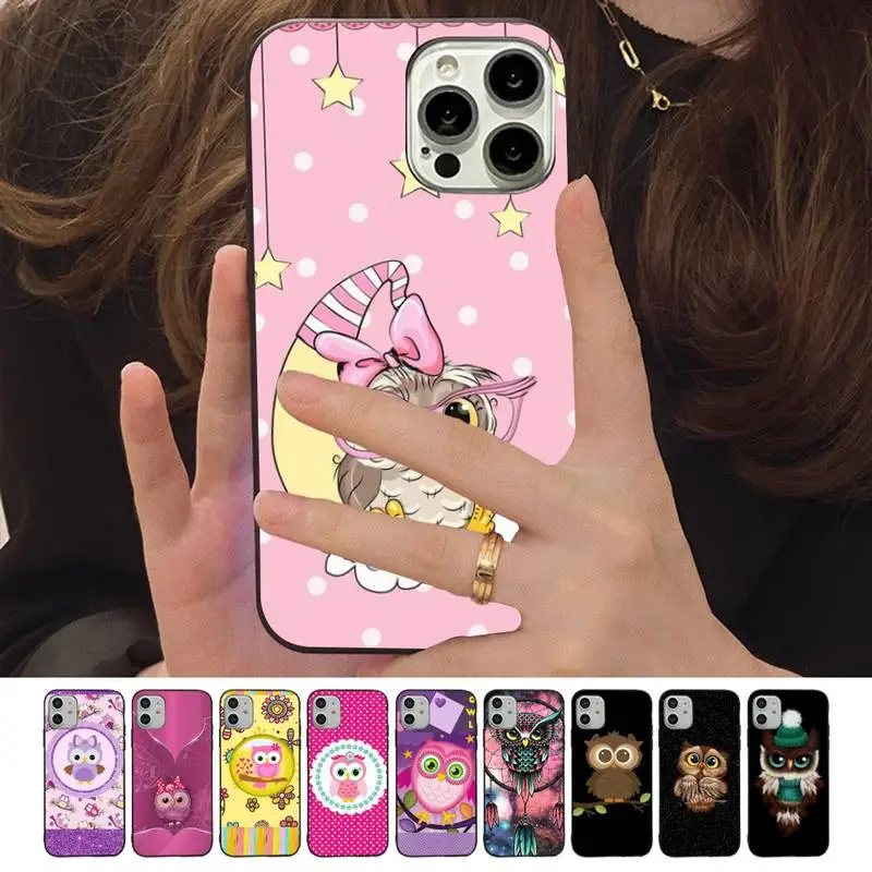 

Lovely Owl Phone Case For iPhone 13 11 8 7 6 6S Plus X XS MAX 5 5S SE 2020 XR 11 pro Funda