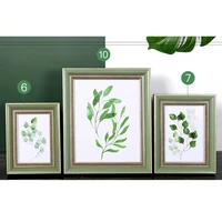 6710 inch wooden antique green beveled photo picture frame with beaded edge tabletop display wall mounting art gallery perfect