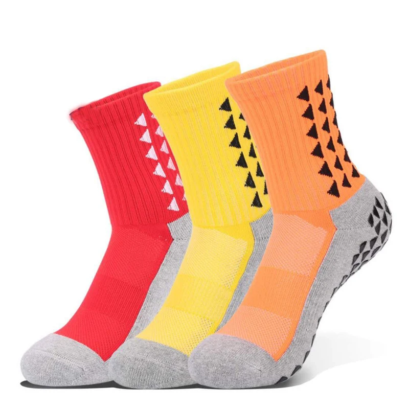 1 пара 7 цветов сильный футбол Нескользящие резиновые спортивные носки