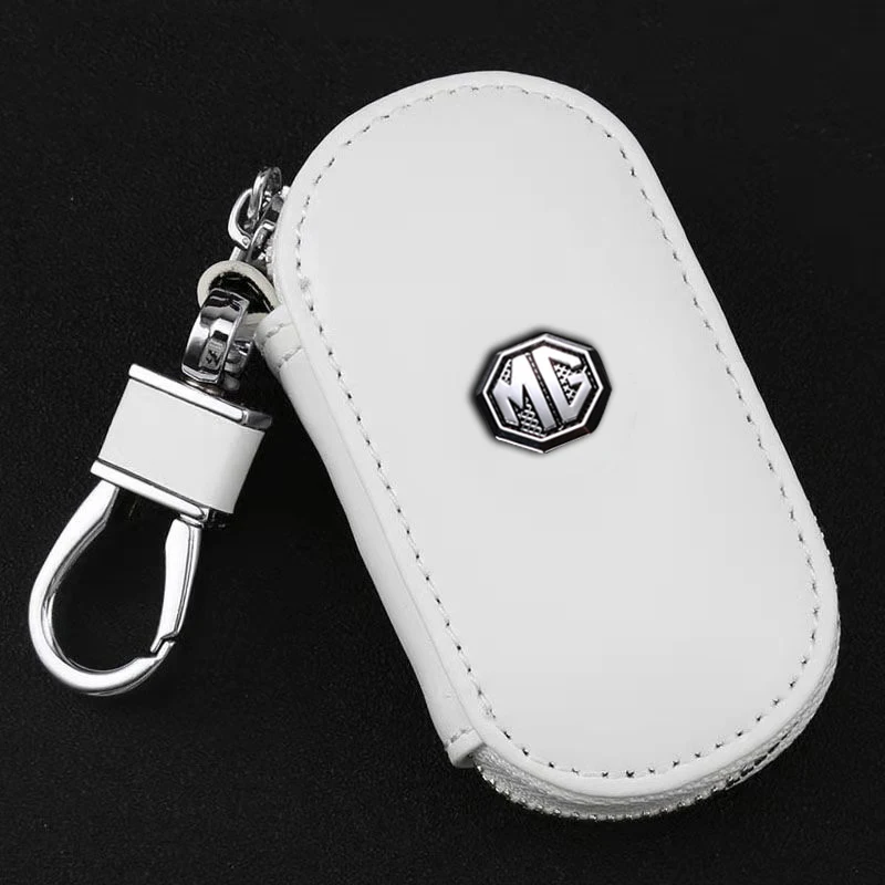 

100% New Leather Car Key Case Remote Cover For MG GS ZS HS MG5 MG6 MG3 MG6 TF Car interior supplies