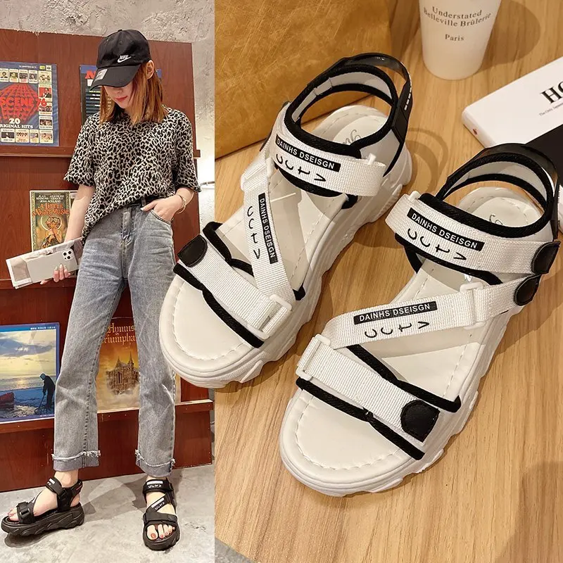 

Women Sport Sandals Fashion Platform Sandals Summer Shoes Buckle Slides Casual Sandals Women's Sports Shoes Sandalia Mujer 2022