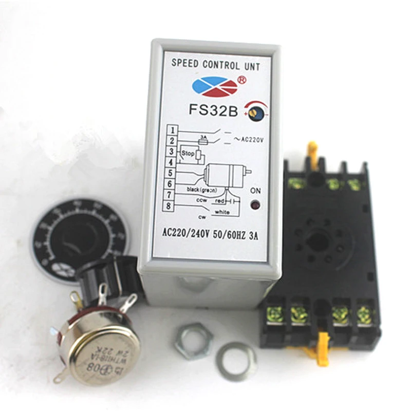 

Motor Speed Controller 220V AC SS-32 FS32B Single Phase Motor Controller Split Switch Speed Control