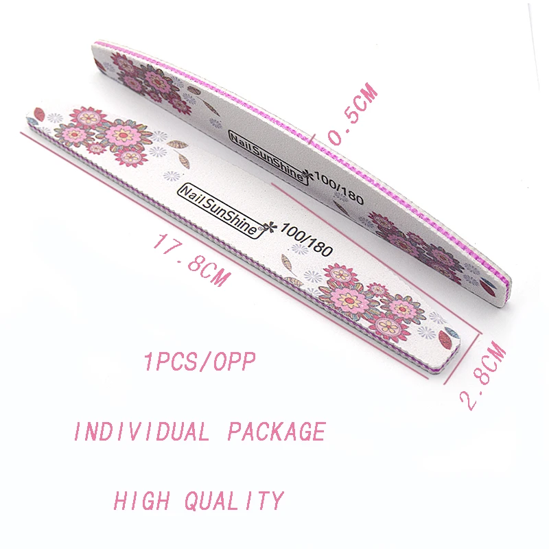 6pc Washable Nail File 100/180 Sandpaper Buffer Block Art Sanding Polishing Nagelvijl Curved Manicure Salon Care Tools | Красота и