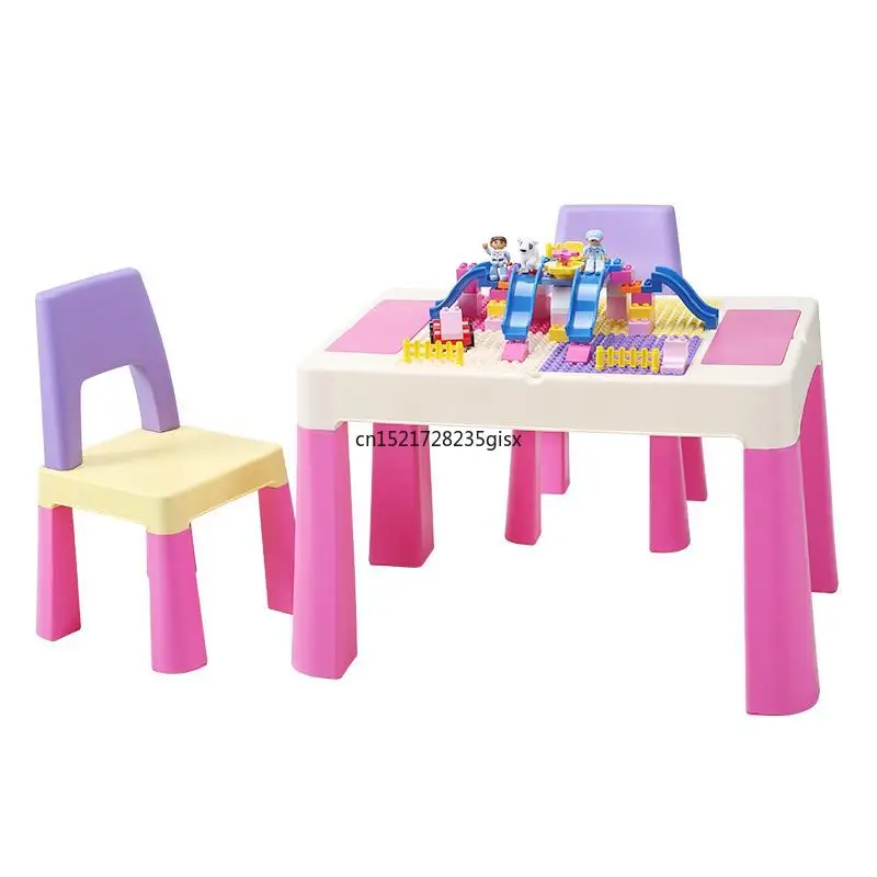 

Игровой стол, игрушечный стол для детского сада, детский стол и стул, Многофункциональный пластиковый учебный стол для письма