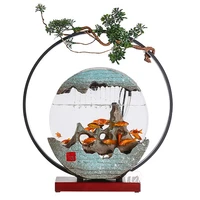 creative water fish tank decoration fengshui ball lucky fountain office living room desktop shop gifts home accessories