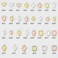 10pcs mix size zircon charms jewellery for nail mix shape metal clear rhinestone for nail charms luxury zircon for nail art