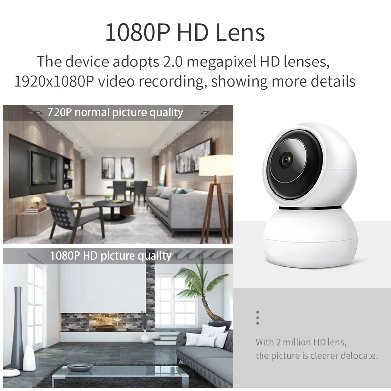 

HD1080P IP Camera WiFi 360 PTZ Security Camera Wireless CCTV Mini Camera Surveillance Indoor IR Night Vision P2P Baby Monitor
