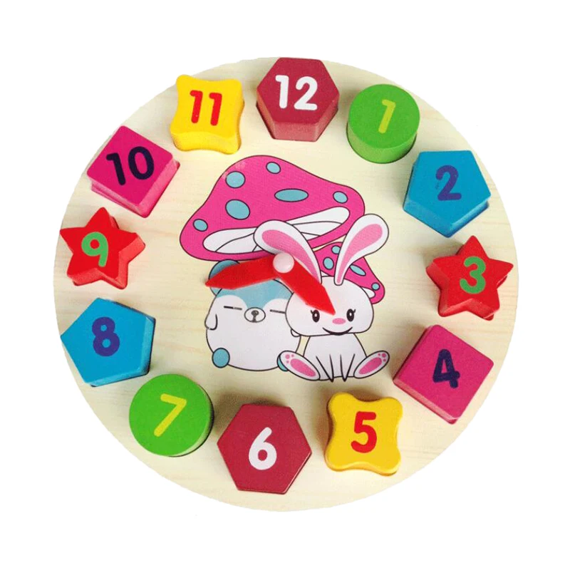 

Preschool Baby Toys Early Education Teaching Math Toys Digital Clock Wooden Toys Geometric Shape Learning Montessori Toys
