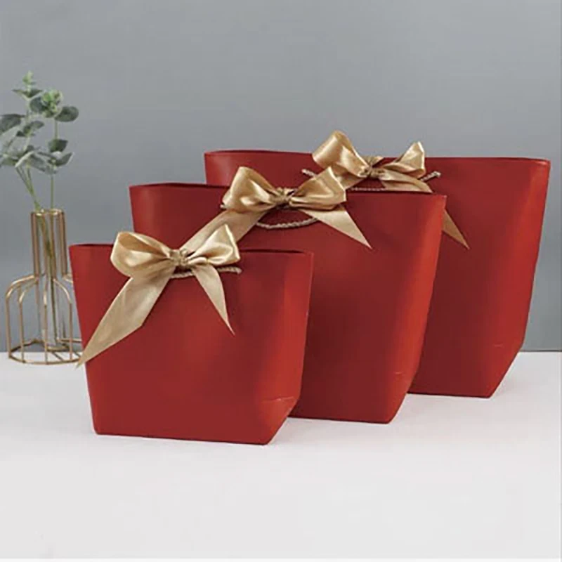 

5Pcs/Pack Gift Bag Recyclable DIY Paper Bags With Handles Celebration Decor