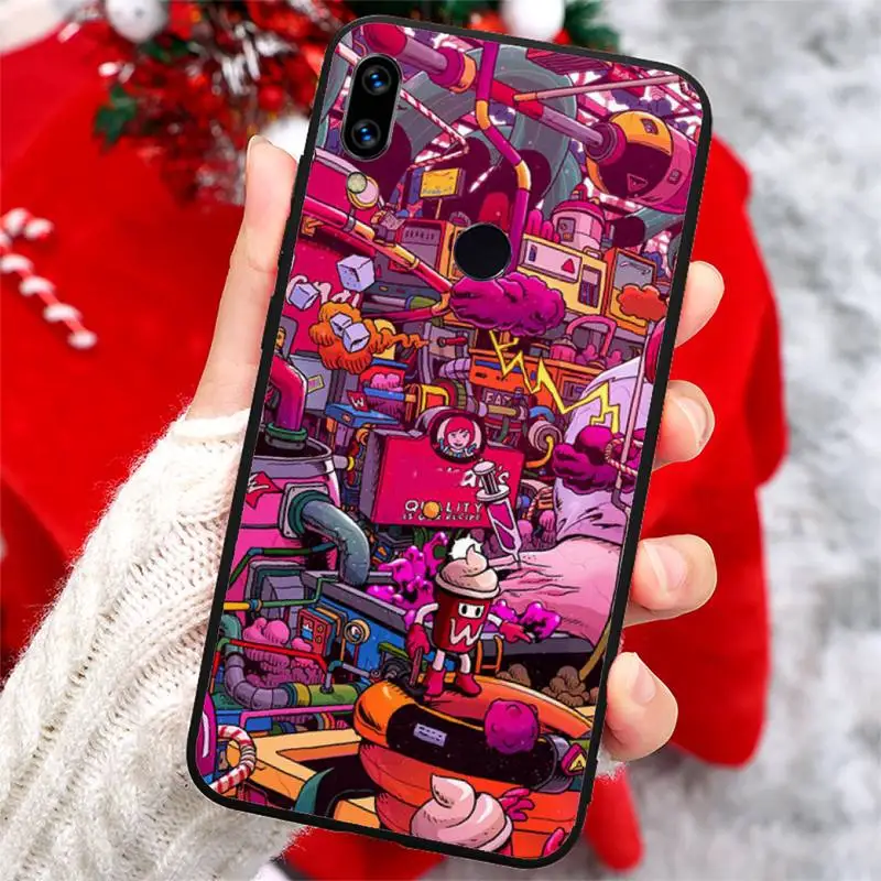 

Colourful Psychedelic Trippy Art pattern Phone Case For Xiaomi Redmi note 7 8 9 t k30 max3 9 s 10 pro lite
