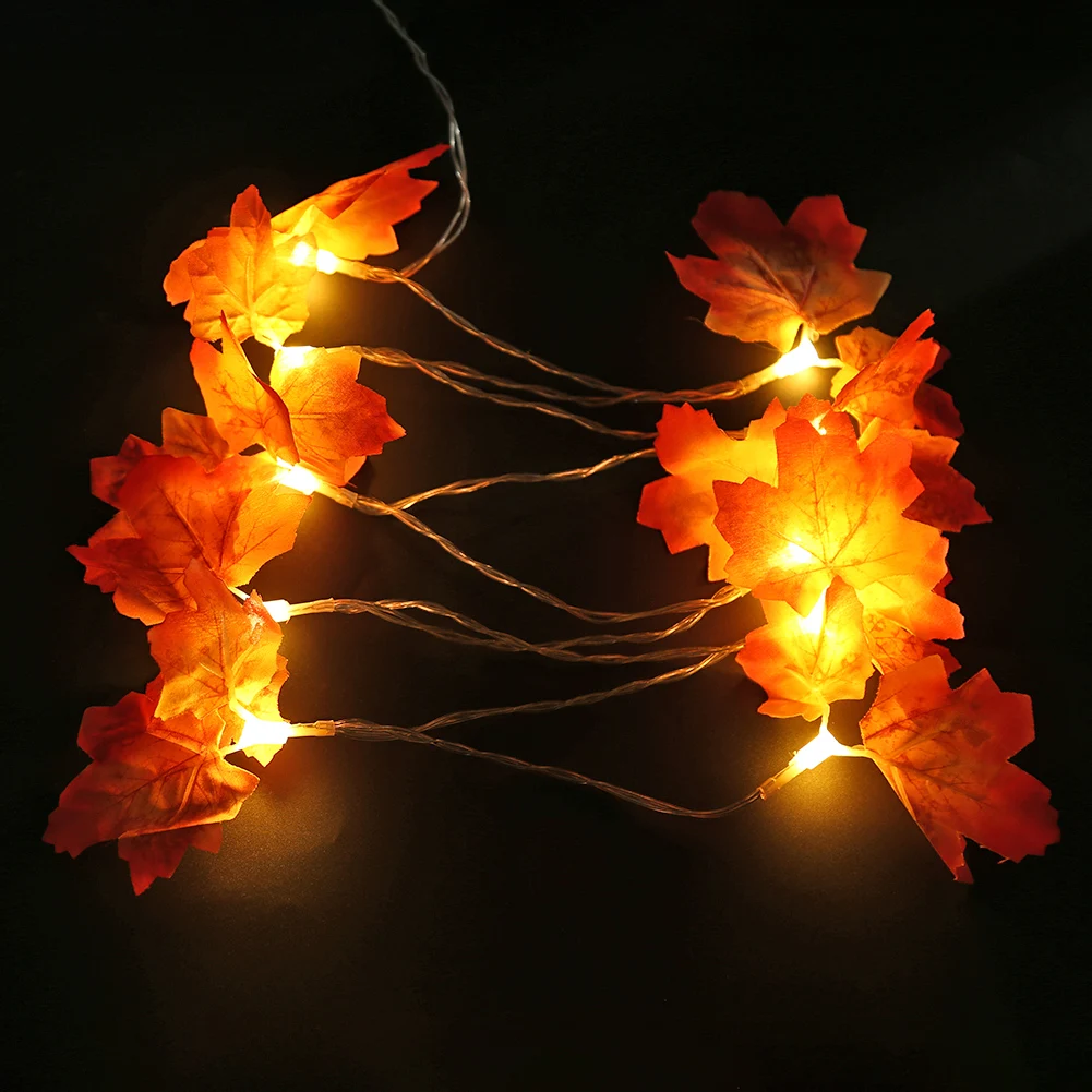 

Maple Leaf Lights 2m 10LED Christmas Decor Battery Garland LED String Operated for Cafe Restaurant Exquisite Ornaments