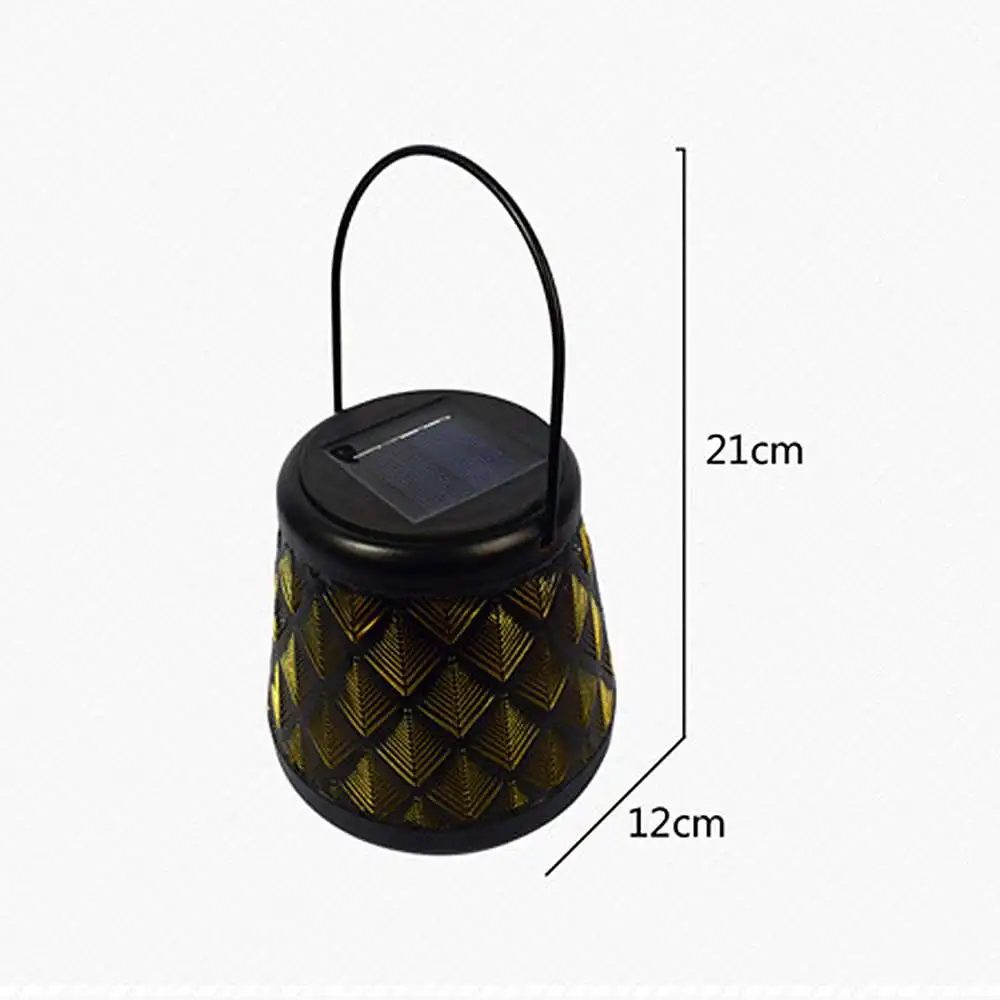 

1pc Solar Lantern Light Outdoor Hanging Garden Lights Metal Lamp for Patio