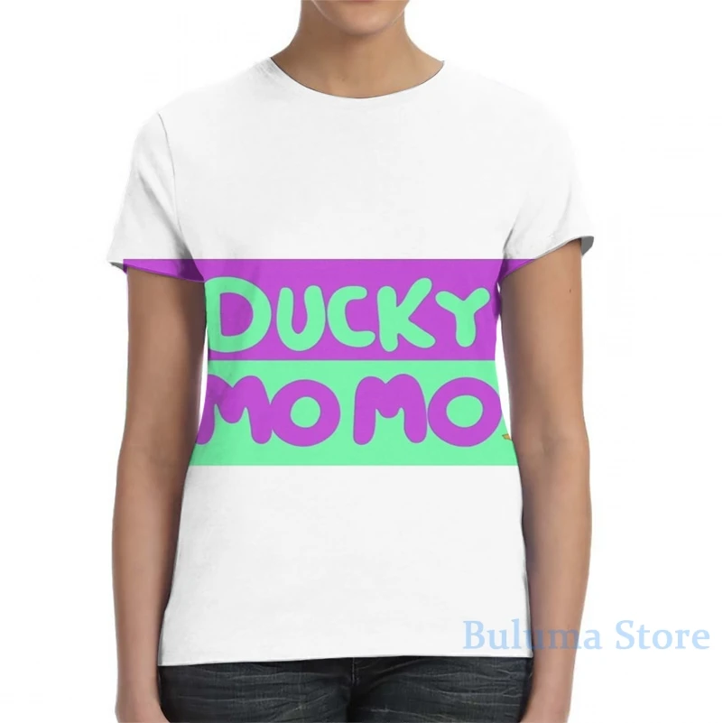 Футболка Ducky Momo с принтом для мужчин и женщин модный топ коротким рукавом