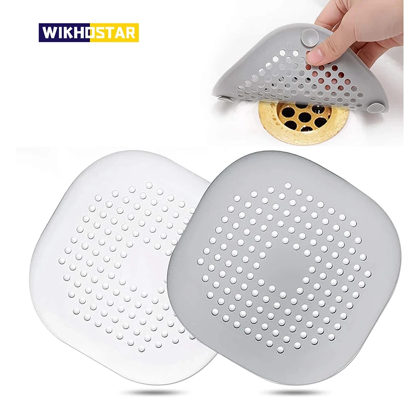 WIKHOSTAR силиконовый Кухня раковина сливная система Фильтр для ванны сточная труба коллектора фильтр улавливатель волос Аксессуары для ванной комнаты - изображение