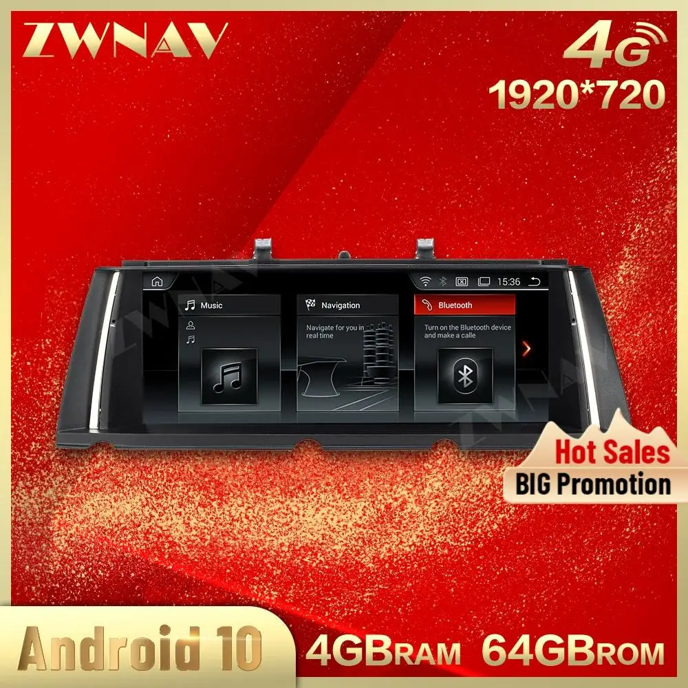 Автомобильный мультимедийный плеер 4G 1920x720 сенсорный экран Android 10 0 для BMW 7 серии F01