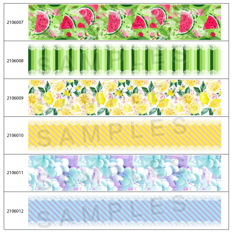 

Фруктовый Цветочный полосатый принт дизайн 50 ярдов корсажная лента украшение