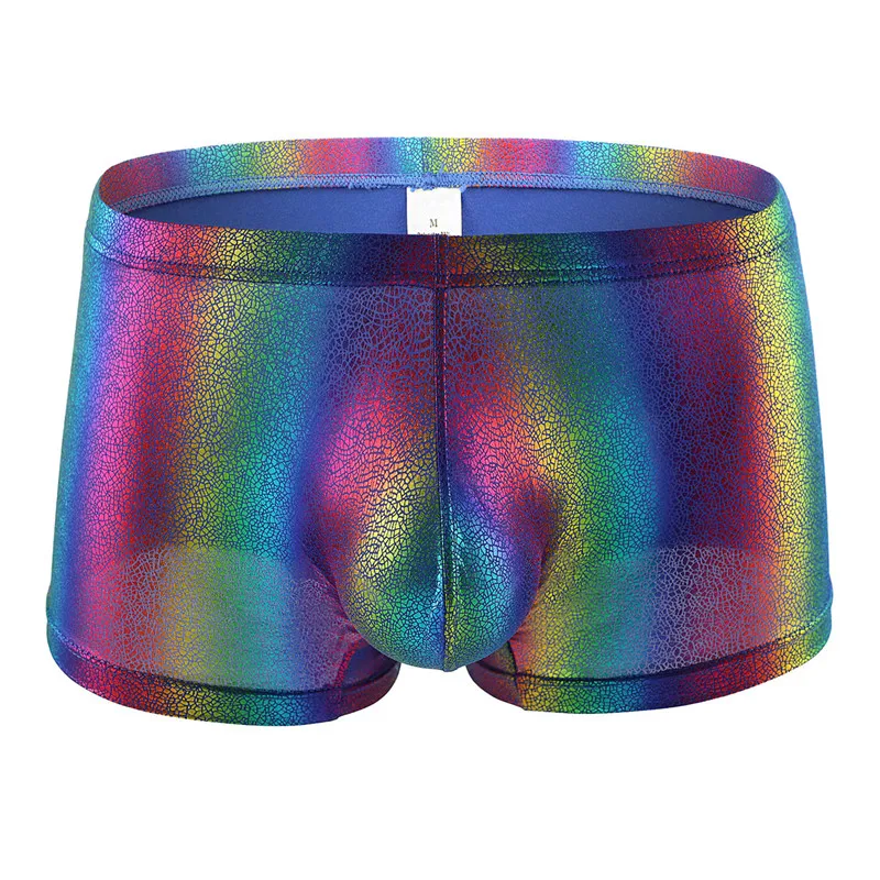 Сексуальное мужское нижнее белье трусы боксеры с изображением Мужские Шорты для