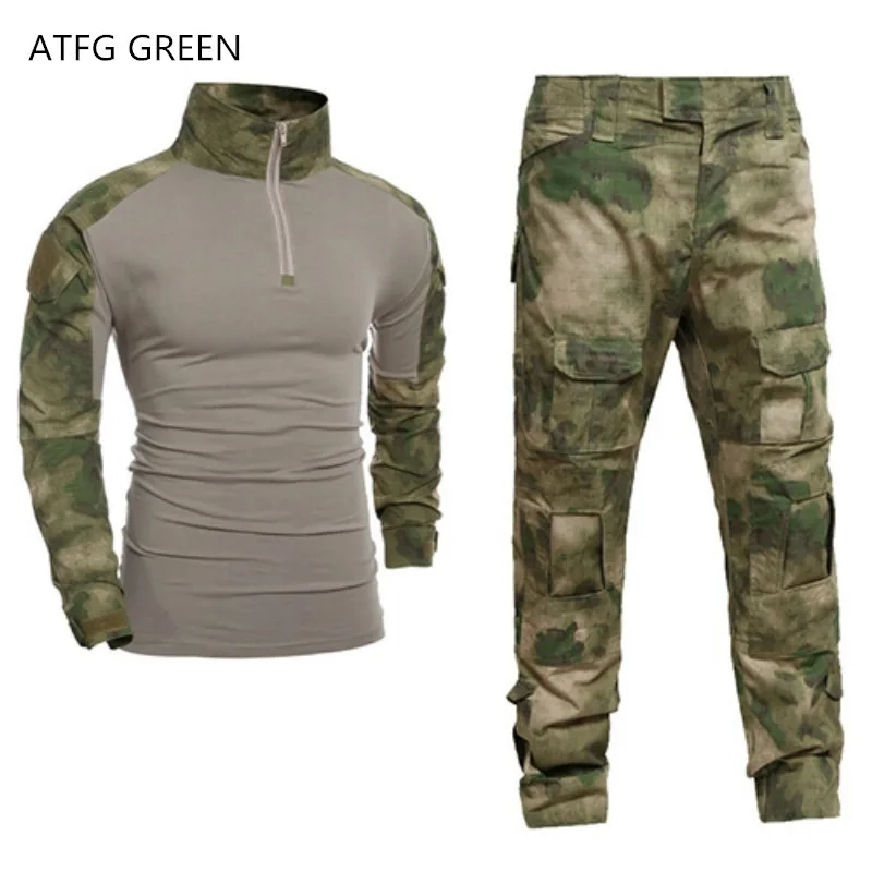 ATFG GREEN Хан дикая армейская одежда Тактическая Военная униформа для страйкбола Спорт лягушка камуфляж костюм армии США Мультикам лесной комплект одежды - Цвет: ATFG GREEN