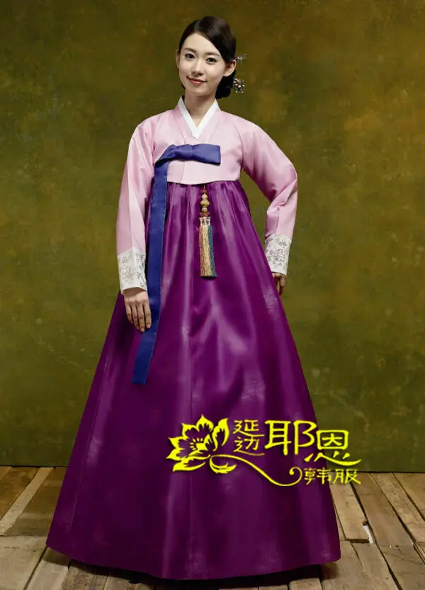 

Платье Hanbok, изготовленное на заказ, корейский традиционный Женский стандартный национальный костюм