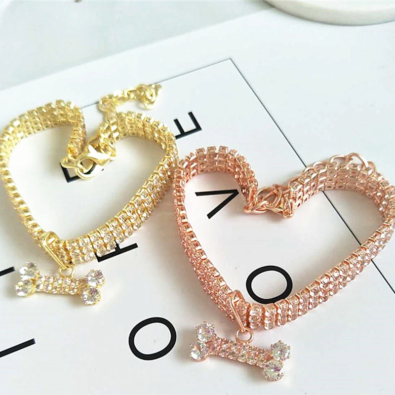 

Модный ошейник Стразы с фианитами для домашних животных, кошек, щенков, кольцо на шею, регулируемое украшение для домашних животных, ошейник...