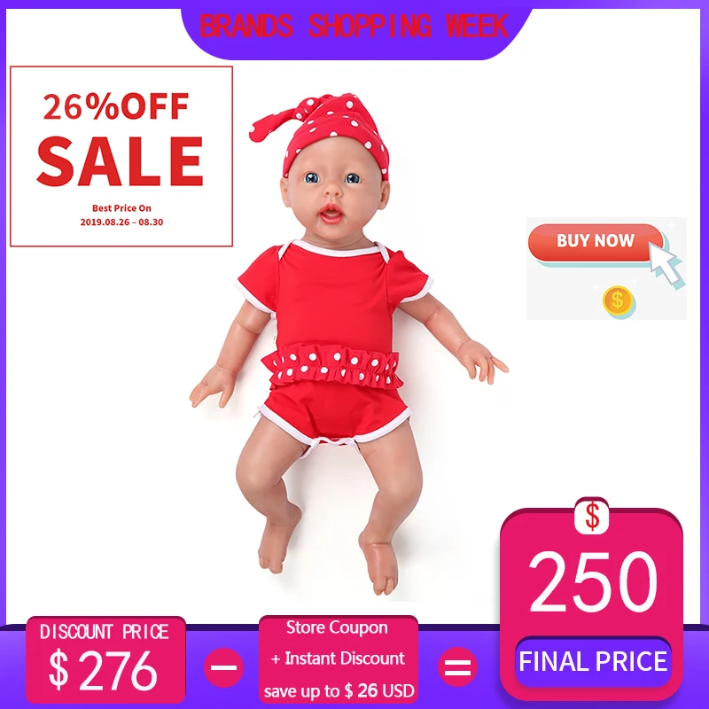 IVITA WG1514 46 см 2972 г Силиконовые Мягкие реалистичные bebe reborn baby doll похожие настоящие девушки закрытые глаза juguetes игрушки для детей