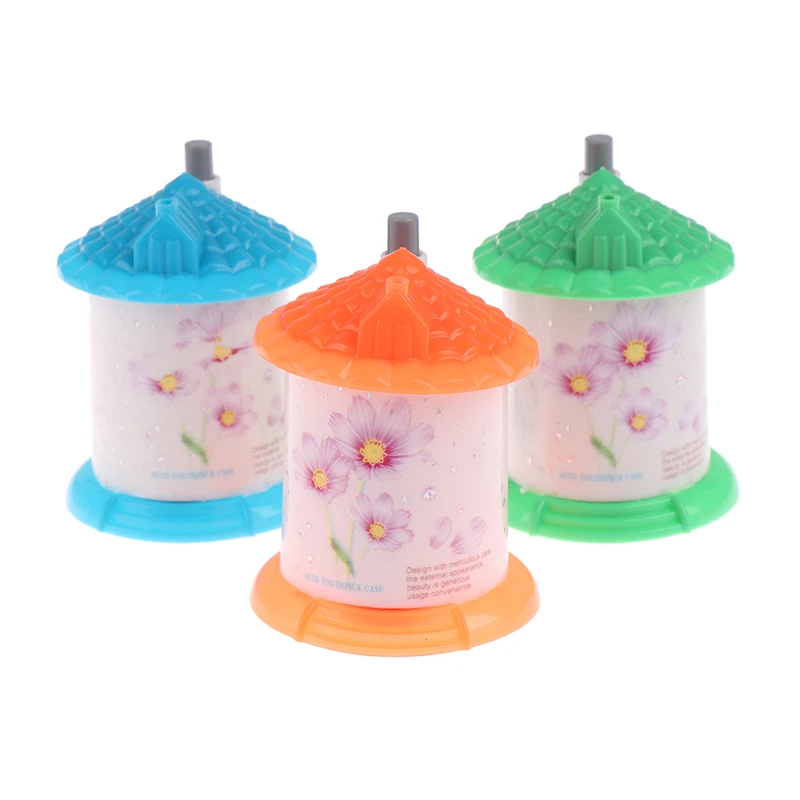 

1PC Portable Lovely Creative Toothpick Box Automatic Toothpick Holder House Shaped