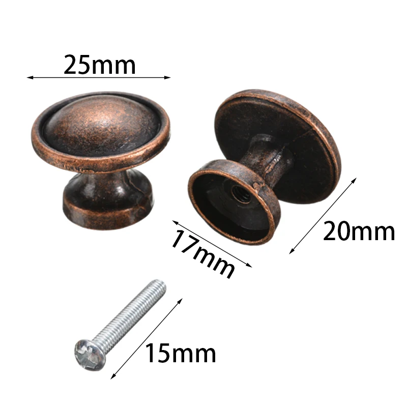 6 шт. Твердый Чехол под шлифованный Металл медная дверь Поворотная Кнопка Шкаф