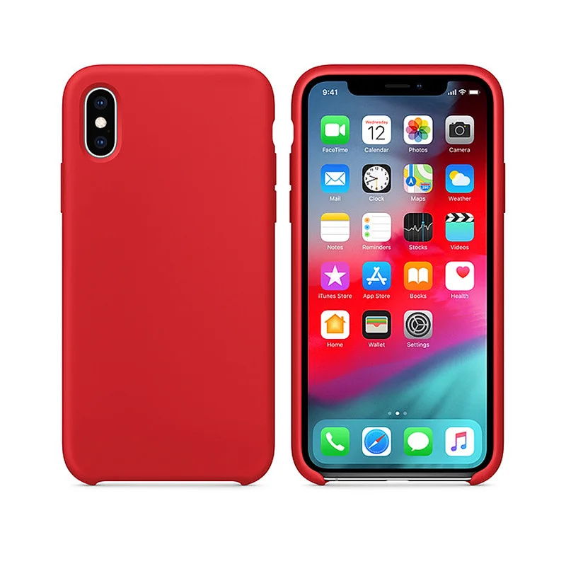 Роскошный оригинальный силиконовый чехол для телефона iphone 7 8 Plus Apple Cover 6 6S X XS MAX XR