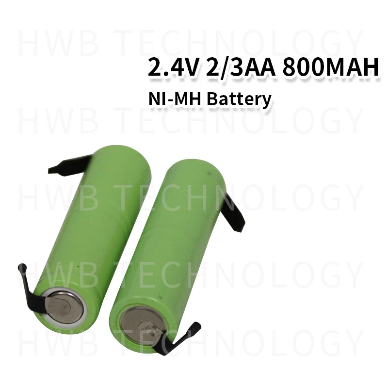 1 шт./лот ni-mh 2/3AA 800MAH 2,4 V батарея электрическая бритва аккумулятор