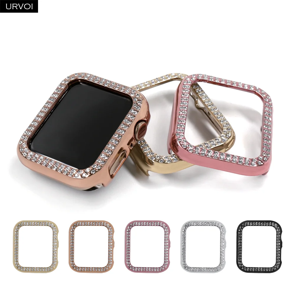 Пластиковый чехол URVOI для Apple Watch series 7 6 SE 5 4 3 2 двухрядный сверлильный ряд
