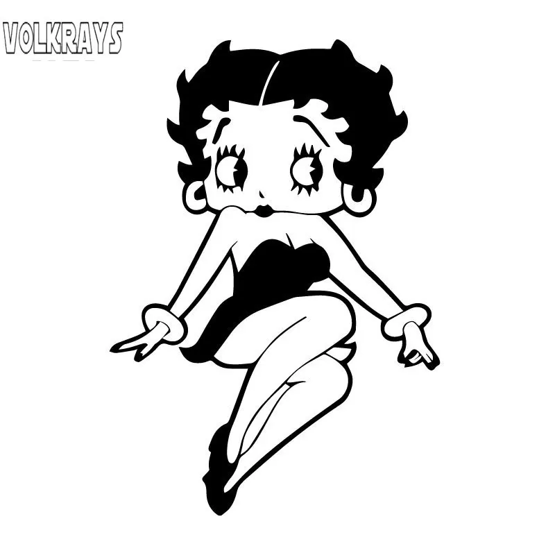 Модная Автомобильная наклейка Volkrays аксессуары в стиле Бетти боп светоотражающая