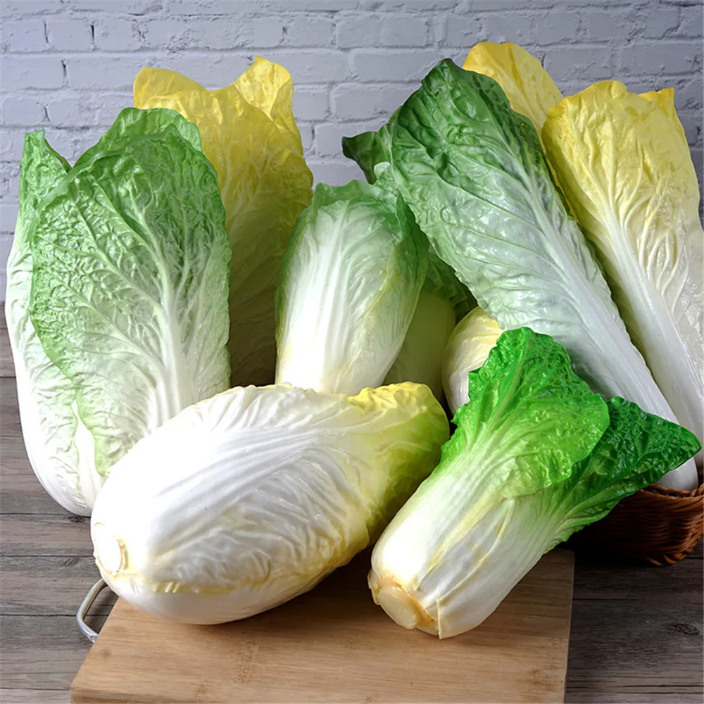 

hotel restaurant kitchen store shop decoration green vegetables pakchoi chinese leaves cabbage fake artificial vegetables model
