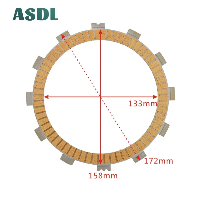 

Motorcycle Engine Parts Clutch Friction Plates Kit For Yamaha XV 1600 Wild Star VP08 1999-2004 XV 1700 Road Star Warrior #e