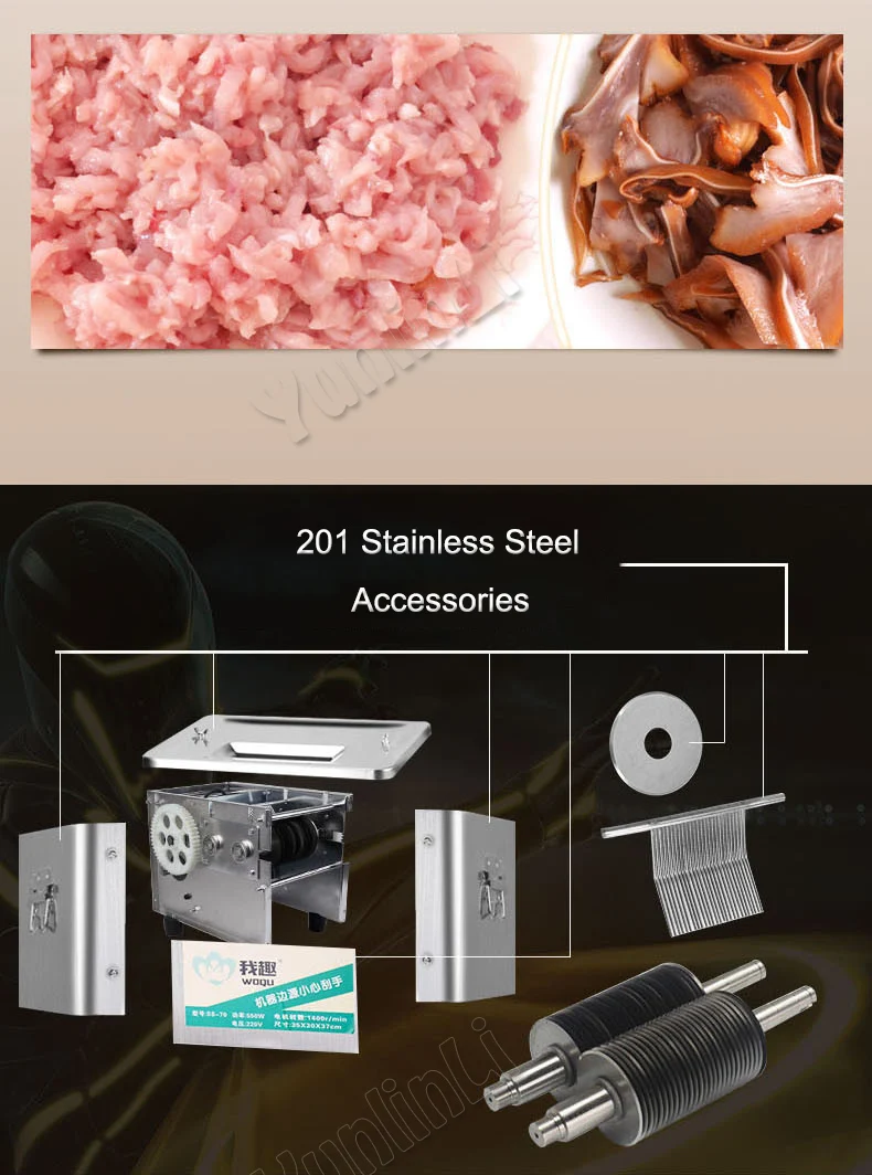

Commercial Meat Slicer Electric Meat Slicing Machine Automatic Meat Cutter Stainless Steel Meat Micing Machine 85mm