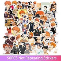 50pcs new anime haikyuu graffiti stickers suitcase laptop waterproof stickers