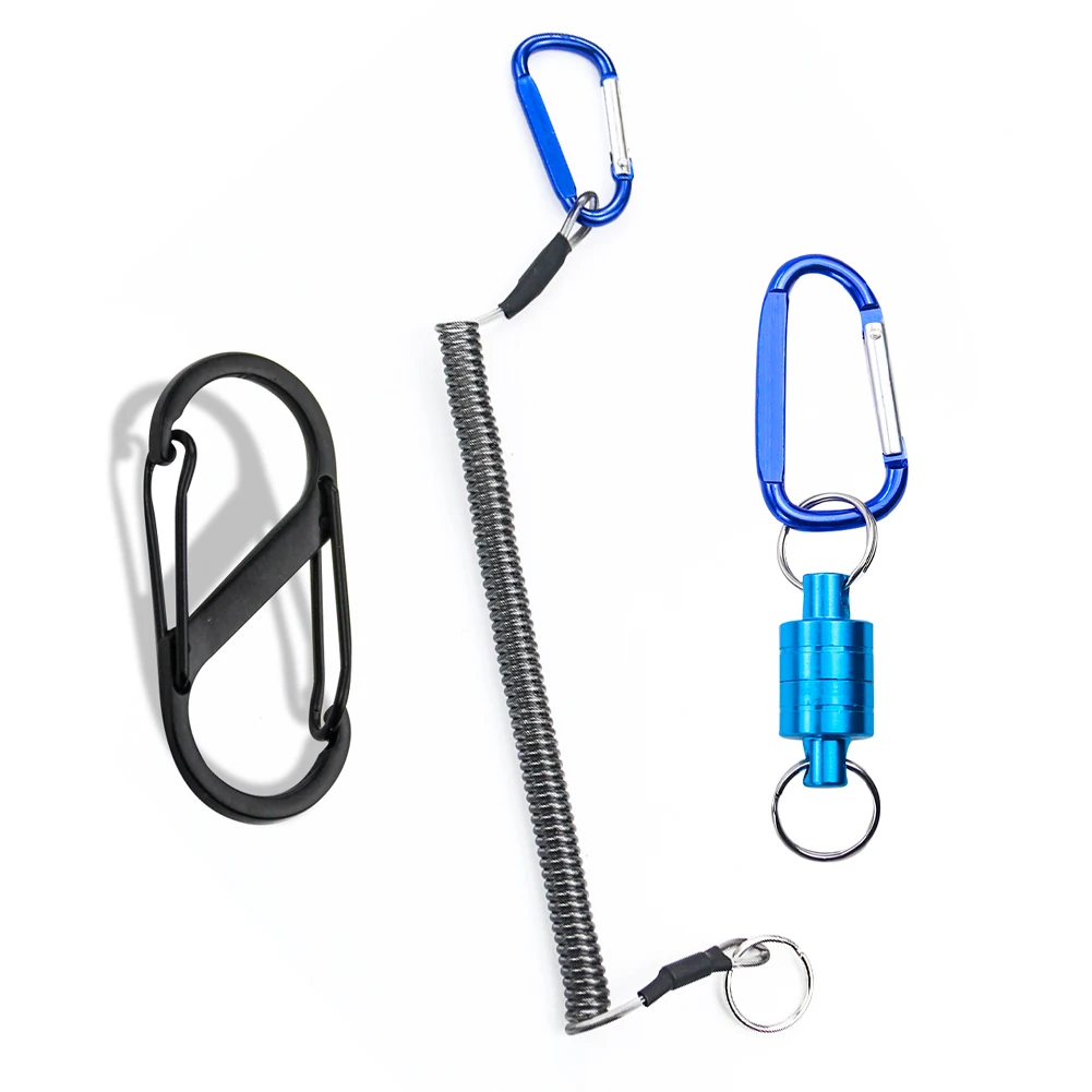 

Fishing Lanyards Boating Ropes Carabiner Kayak Camping Secure Pliers Clip Grips Tackle Fish Tools Fishing Gear Accessories