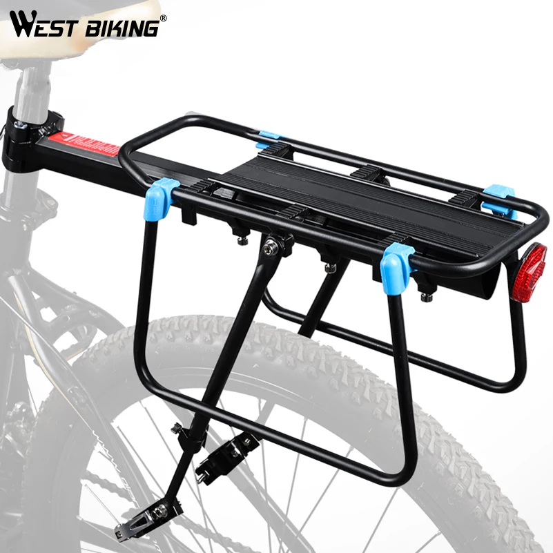 

WEST BIKING Bicycle Luggage Carrier Cargo Rear Rack 20-29 Inch Bikes Install Tools Shelf Cycling Seatpost Bag Holder Stand Racks