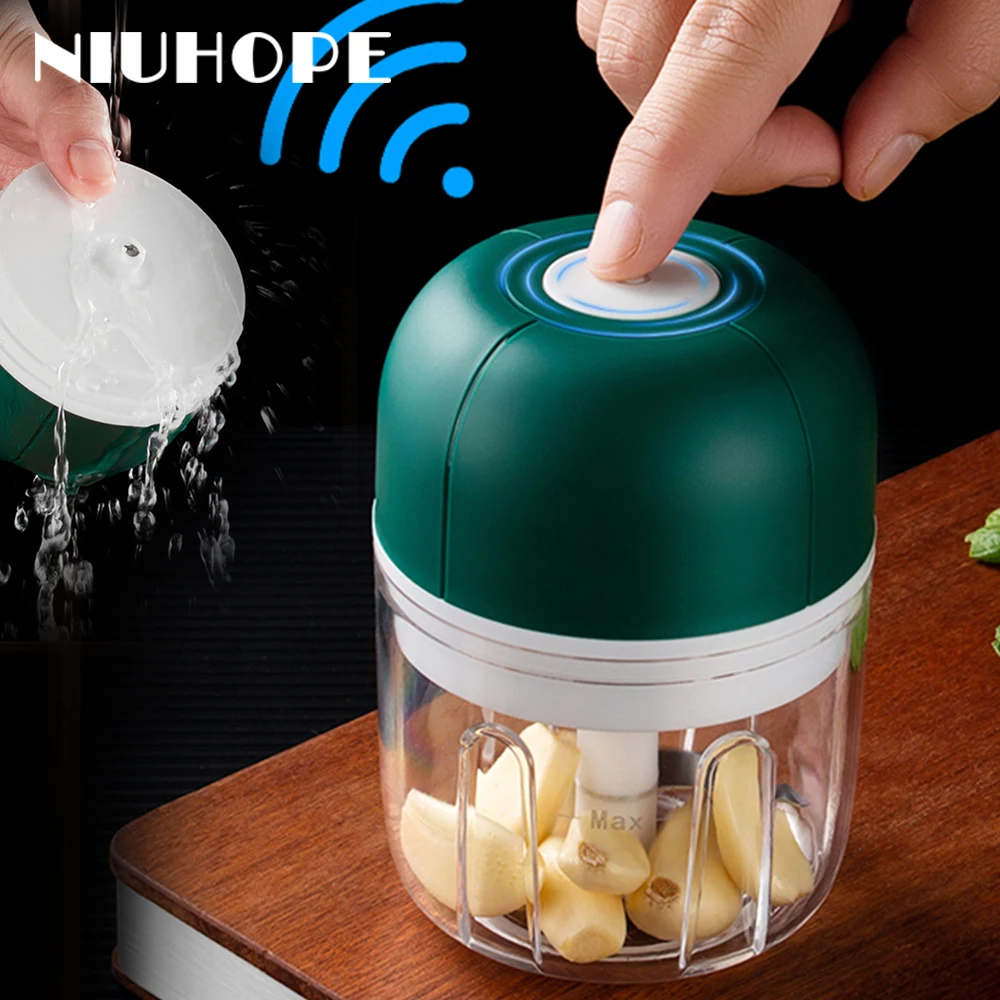 

Электрическая измельчитель чеснока NIUHOPE, бытовая портативная мини-измельчитель для мяса с зарядкой от USB, Миксер для детского питания