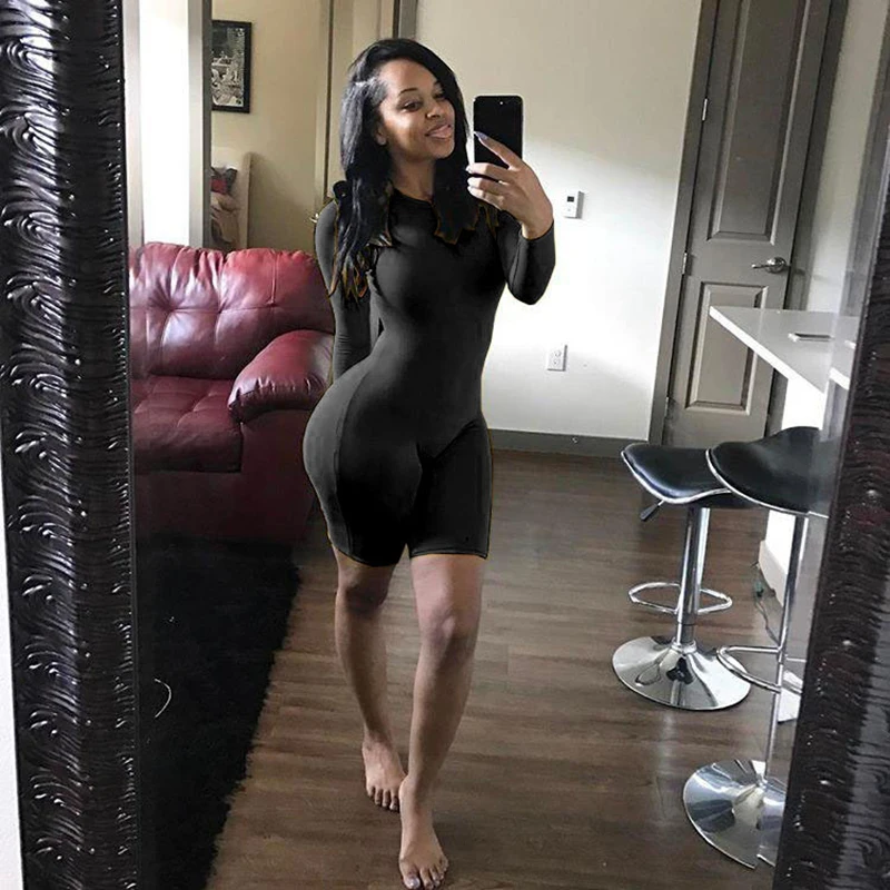 Новый цельный комбинезон женский 2021 сексуальный Облегающий с круглым вырезом и