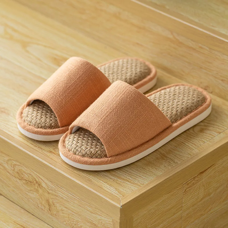 

Mazefeng Brand 2021 Linen Shoes Women Household Slippers Indoor Floor Shoes Summer Women's Mute Slippers Sandals Slippers 36-43