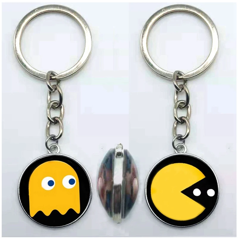 Новый модный брелок Pacman двусторонний стеклянный Ювелирное Украшение | Украшения