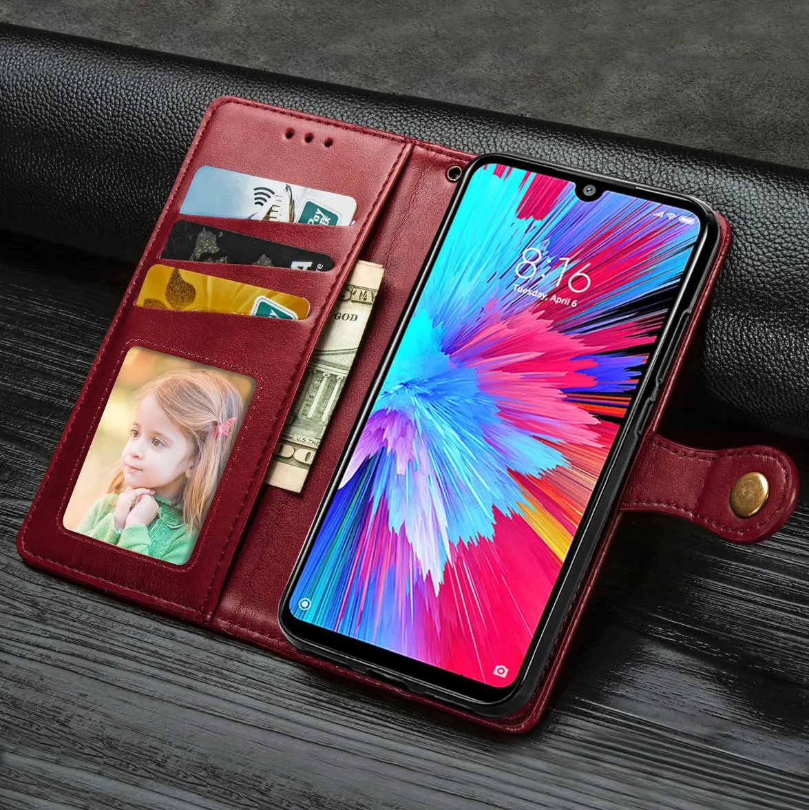Модный кожаный флип-чехол для Xiaomi mi A3 Lite Red mi 5 Plus 6 6A 7A K20 Pro Note 7 Pro кошелек чехол с карманом для карт Coque