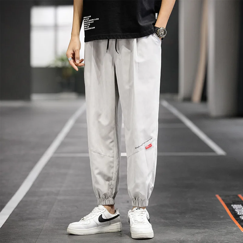 

2020 Beam Feet Casual Pants Vetements Men Loose Thin Summer Trousers Small Feet Nine Points Sports Pants Joggers Men Sweat Pants