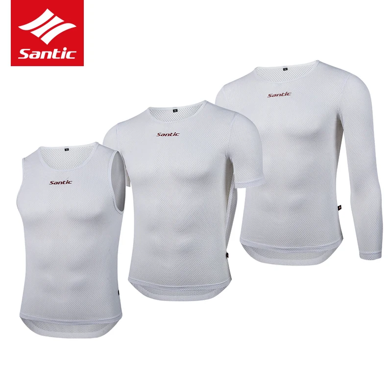 

Santic Short Long Sleeve Cycling Underwear Jersey Qucik Dry Breathable Men Sport Vest MTB Road Bike Riding T-shirt Base Layers