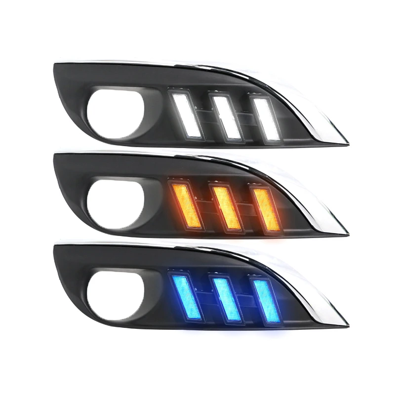 1 пара светодиодные дневные ходовые огни для стайлинга автомобиля DRL с желтыми