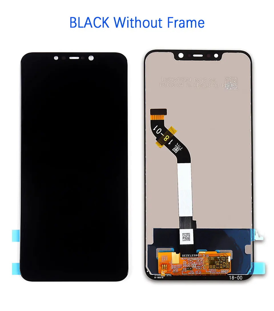 Замена экрана для Xiaomi Pocophone F1 ЖК-дисплей и сенсорный экран дигитайзер Рамка в сборе Набор для POCO F1 2246*1080 пикселей - Цвет: BLACK Without Frame