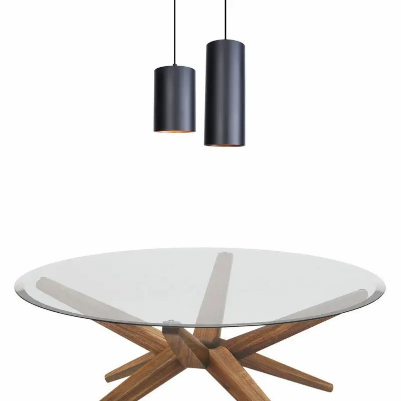 Цилиндрический винтажный подвесной светильник в скандинавском стиле