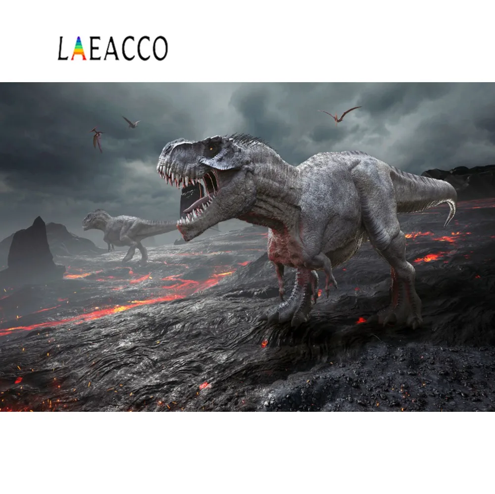 Laeacco Фото фоны Юрский Мир вечерние НКА динозавр темная земля ребенок портрет