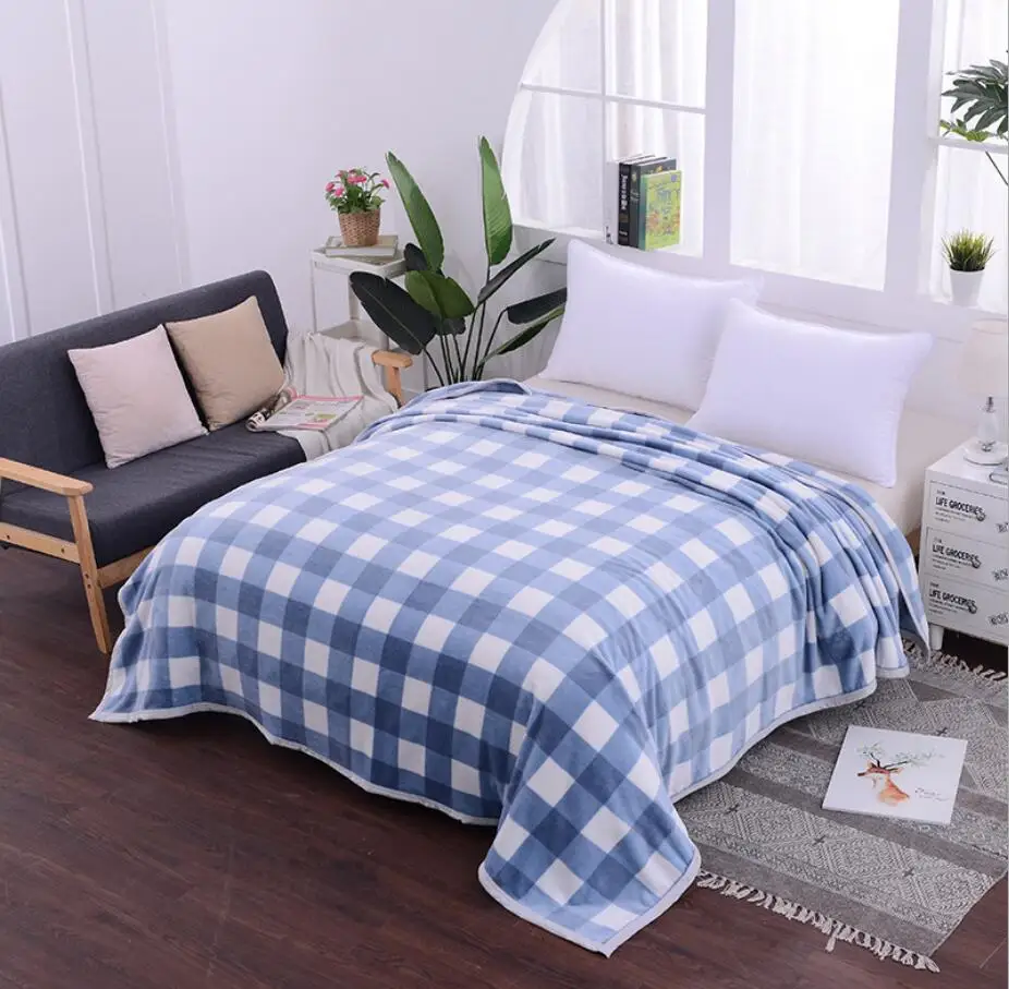 Plaid Printing Throw Blankets Bedding Super Warm Soft adult blankets for beds Home Textile Children Blanket bed sheet 150X200CM | Дом и сад