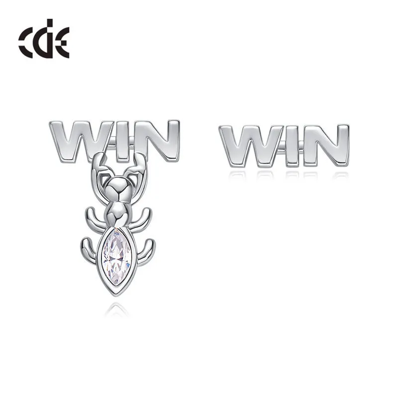 CDE брендовые ювелирные изделия WIN Ant Серьги серебряный цвет штифт с насекомым